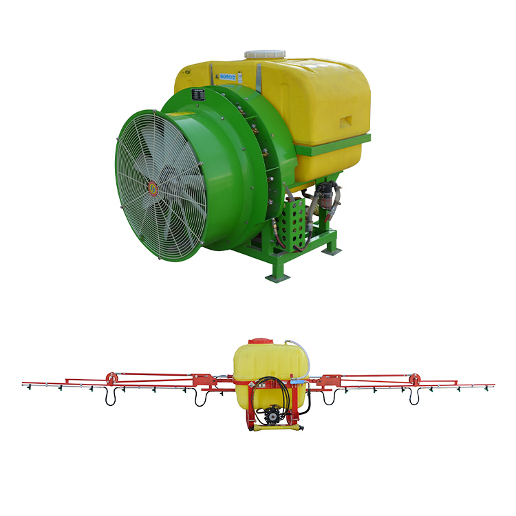 Den differentierade tillämpningen av bomspruta och luftblästerspruta